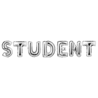 Student Folieballonger Silver