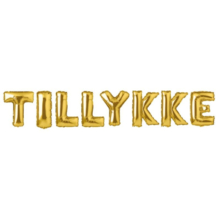 Tillykke Folieballonger Guld