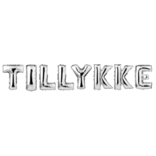 Tillykke Folieballonger Silver