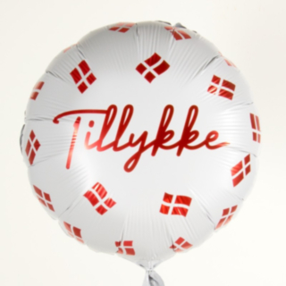 Tillykke Folieballong Danska Flaggor