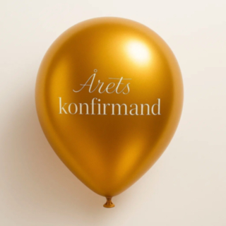 Årets Konfirmand Ballonger Guld