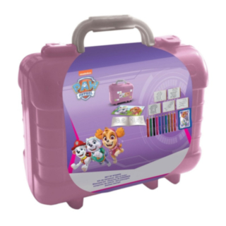 Paw Patrol® Färg- och Stämpelset Resväska Ljusrosa