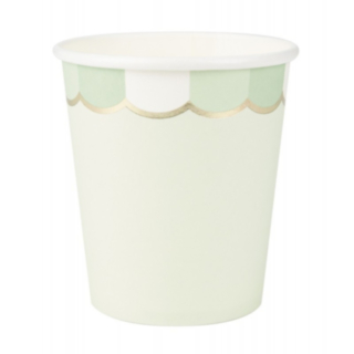 Pappmugg Guld/Pastellgrön