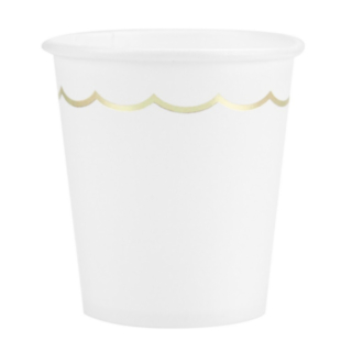Pappmugg Guld/Vit