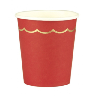 Pappmugg Guld/Röd