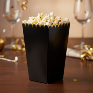 Popcornbägare Svart/Guld