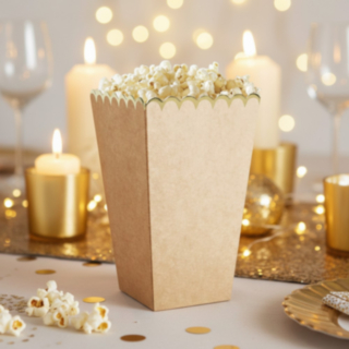 Popcornbägare Kraft/Guld