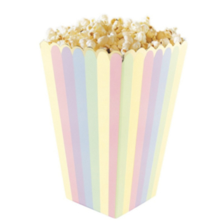 Regnbåge Popcornbägare Guld/Pastell