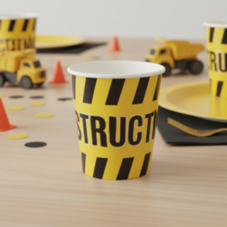 Byggarbetsplats Construction Pappersmuggar