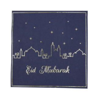 Eid Mubarak Servetter Mörkblå