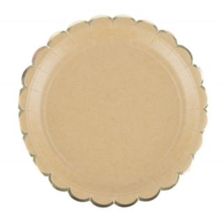 Papptallrikar Kraft/Guld