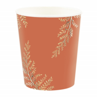 Pappmugg Guld/Terrakotta