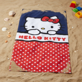 Hello Kitty® Strandhandduk Röd/Blå
