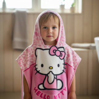 Hello Kitty® Handduksponcho Ljusrosa