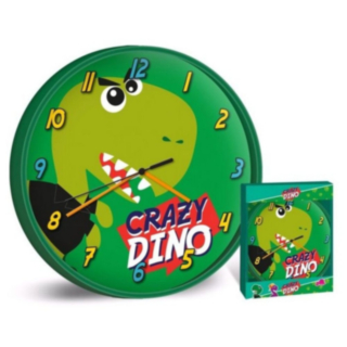 Crazy Dino Väggklocka Grön