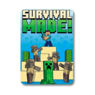 Minecraft® Survival Mode Fleecefilt