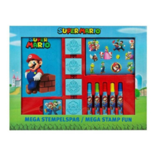 Super Mario® Stämpel & Tuschpennor Set