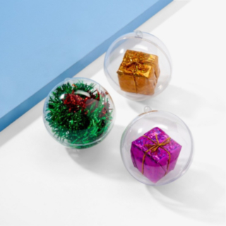 DIY Julgranskulor Transparenta