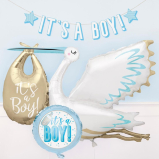 It's A Boy Stork Mega Folieballong