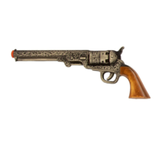 Westernpistol Silver/Brun