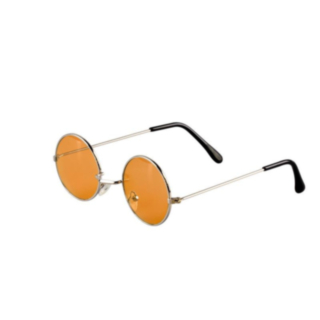 Runda Lennon Glasögon Gul