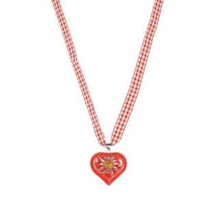 Edelweiss Oktoberfest Halsband Röd
