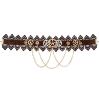 Steampunk Kugghjul Choker