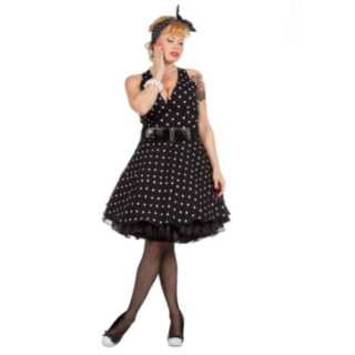Rockabilly Prickig Klänning Maskeraddräkt