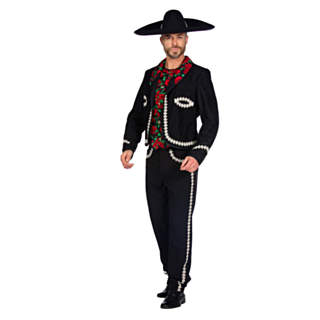Mariachi Maskeraddräkt Svart