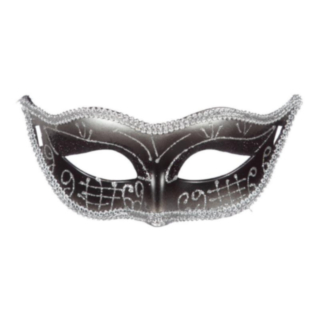 Venedig Mask Svart/Silver
