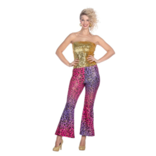 Leopard Hippie Byxor Rosa/Lila