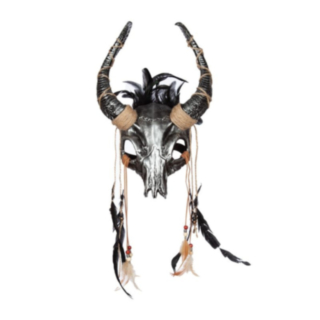 Demoniskt Kranium Mask Svart