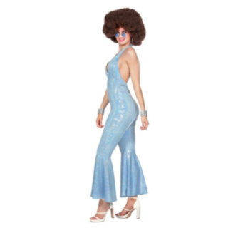 Disco Catsuit Maskeraddräkt Ljusblå