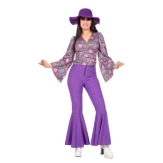 Hippie Flowerpower Tröja Maskeraddräkt Lila
