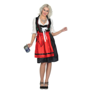 Dirndl Röd/Svart