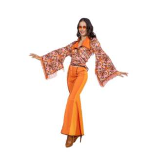 70-tal Flowerpower Maskeraddräkt Orange