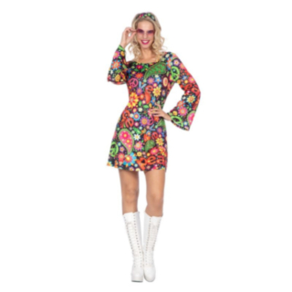 Hippie Peace Klänning Maskeraddräkt