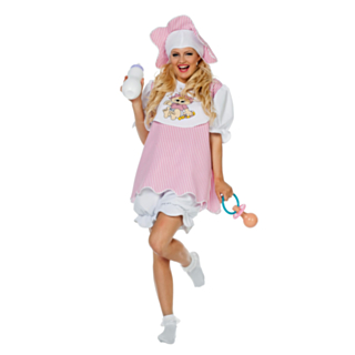 Rosa Vuxenbaby Maskeraddräkt