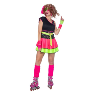 80-tal Neon Maskeradklänning