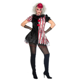 Halloween Clown Klänning Maskeraddräkt