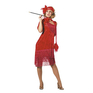 Röd Charleston Diva Maskeraddräkt