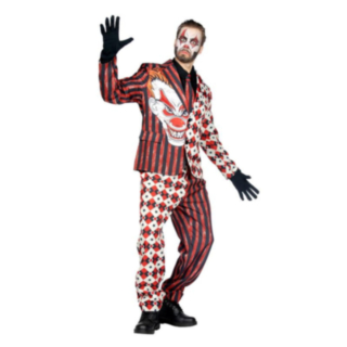 Halloween Clown Maskeraddräkt Röd/Vit