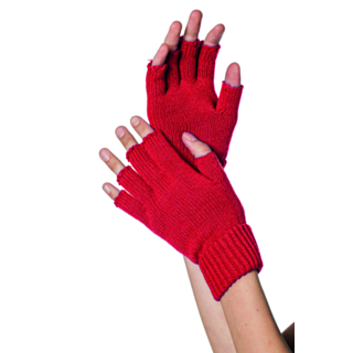 Fingerlösa Handskar Röda