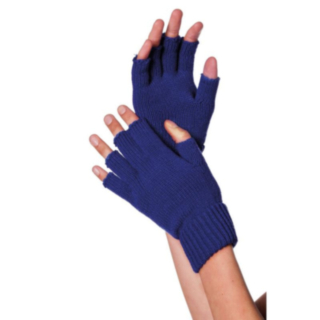 Fingerlösa Handskar Blå