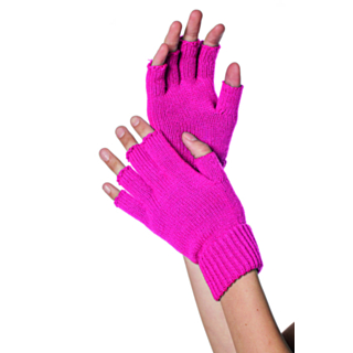 Fingerlösa Vantar Neonrosa