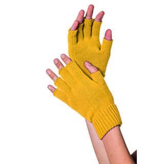 Fingerlösa Handskar Gula