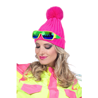 Skidmössa Neonrosa