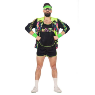 Neongrön Aerobic Maskeraddräkt