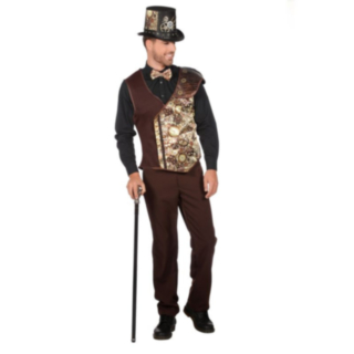Steampunk Väst Maskeraddräkt Brun