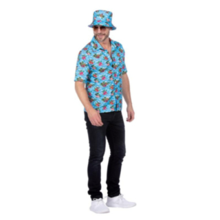 Hawaiiskjorta Ljusblå